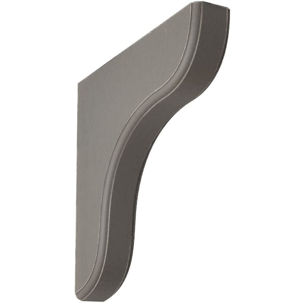 Ekena Millwork 1 3/4"W x 10 1/2"D x 10 1/2"H Eaton Wood Vintage Decor Bracket, Reclaimed Grey BKTWD02X11X11EAGY - main